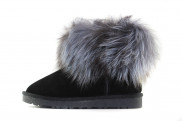 Женские ботинки UGG Fox Fur Black